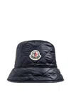 Moncler Midnight Blue Nylon Bucket Hat In Blue