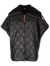 Moncler Quilted Cape In Black