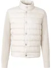 Moncler Quilted Cardigan In 20f Cream