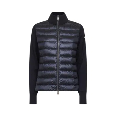 Pre-owned Moncler Quilted Cardigan 'navy' | Blue | Women's Size L
