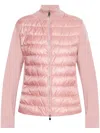 Moncler Women's Padded Zipped Cardigan In Pink