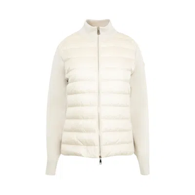 Pre-owned Moncler Quilted Cardigan 'white' | Women's Size L