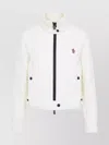 Moncler Quilted Cardigan With Ribbed Collar And Cuffs In White
