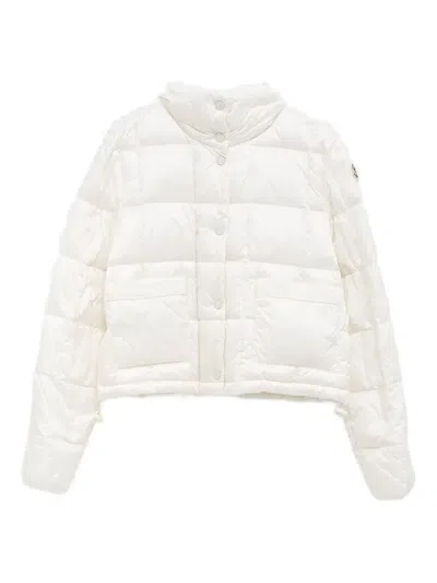 Moncler Quilted Cropped Jacket In White