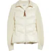 Moncler Diagonal-quilted Padded Wool Zip-up Cardigan White