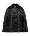 Moncler Quiletd Padded Cape In Black