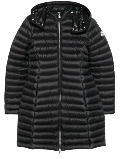 Moncler Quilted Down Coat In Black
