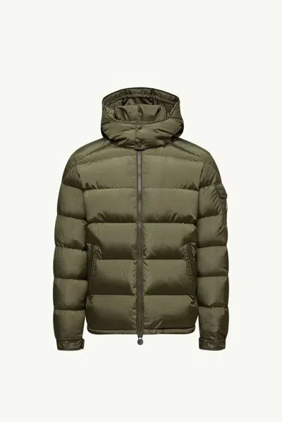 Moncler Quilted Down Down Jacket In Khaki