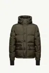 Moncler Quilted Down Down Jacket In Khaki