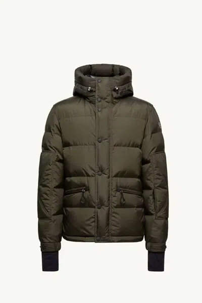 Moncler Quilted Down Down Jacket In Khaki