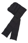 Moncler Quilted Down Hooded Scarf In Black