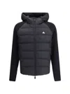 Moncler Polartec Zip-up Hoodie Hood Long Sleeves In Black