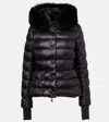 Moncler Quilted Down Jacket In Black