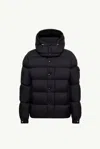 Moncler Quilted Down Jacket In Black