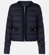 Moncler Maur Short Down Jacket In Blue