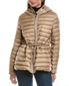 Moncler Quilted Down Jacket In Brown