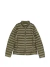 Moncler Quilted Down Jacket In Green