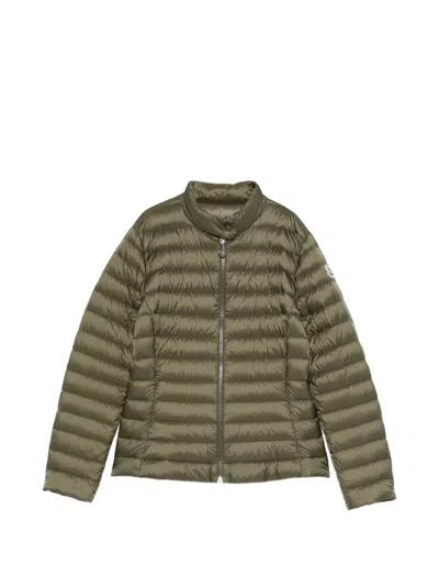 Moncler Quilted Down Jacket In Green