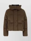 Moncler Embroidered Polyester Quierzy Down Jacket In Brown