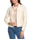 Moncler Quilted Down Jacket In Neutral
