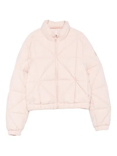 Moncler Quilted Down Jacket In Pink