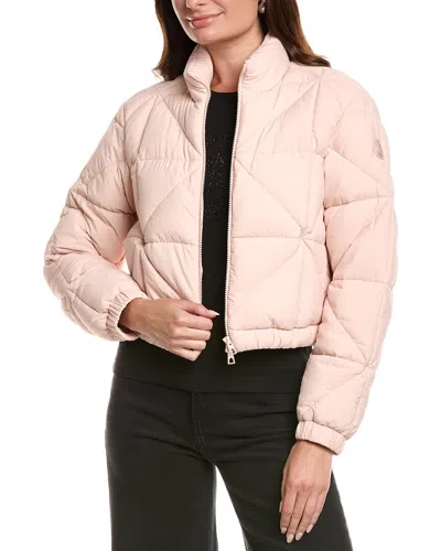 Moncler Quilted Down Jacket In Pink