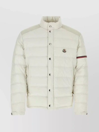 Moncler Kids' Ebre Down Jacket Padded With Real White Goose Down With Hood, Zip And Snap Button Closure And Front