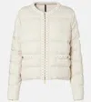 Moncler Braid-trimmed Quilted Jacket In Neutral