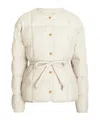 Moncler Quilted Down Jacket In White