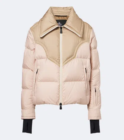 Moncler Quilted Down Ski Jacket In Pink