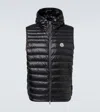 Moncler Orant Padded Vest With Hood In Black