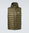Moncler Mens Olive Orant Padded Nylon-down Gilet In Green