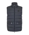 Moncler Treompan Black Padded Gilet In Polyester In Multi