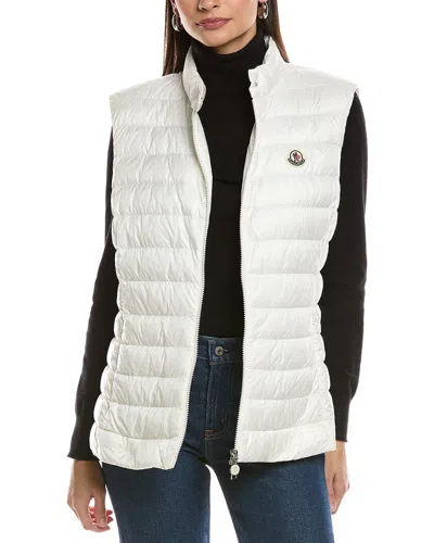Moncler Quilted Down Vest In White