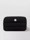 Moncler Caradoc Beauty Case In Quilted Black Nylon In Black
