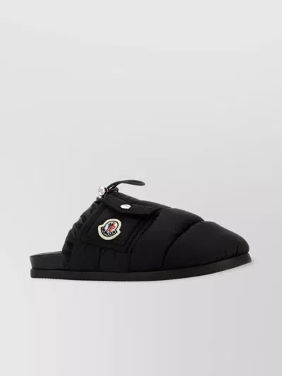 MONCLER QUILTED FABRIC POCKET SLIPPERS