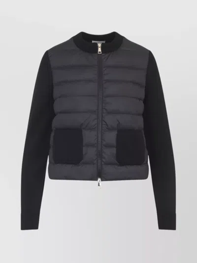 MONCLER QUILTED FRONT CARDIGAN POCKETS
