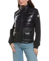 Moncler Quilted Front Down Jacket In Black