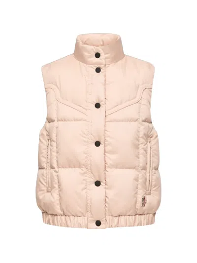 Moncler Quilted Gilet In Pink