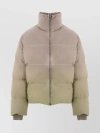 MONCLER QUILTED HIGH COLLAR JACKET WITH COLOR BLOCK DESIGN