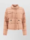 Moncler Quilted High Collar Zippered Pockets Jacket