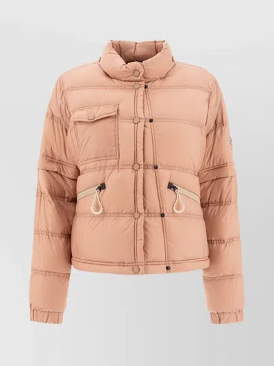 MONCLER QUILTED HIGH COLLAR ZIPPERED POCKETS JACKET