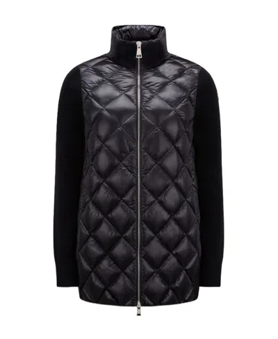 MONCLER PADDED WOOL CARDIGAN