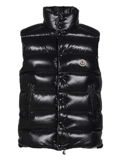 Moncler Quilted High-neck Vest In Black