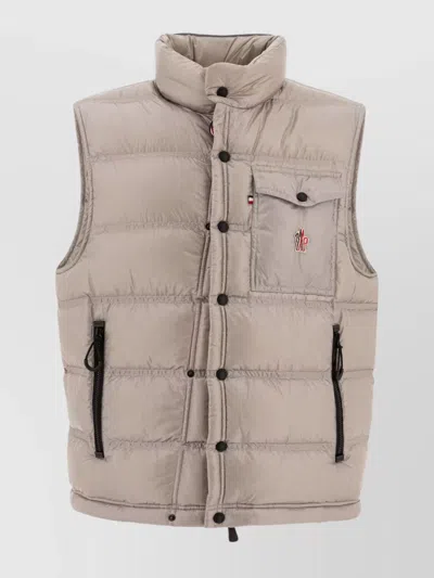 Moncler Quilted High Neck Zip Chest Jackets
