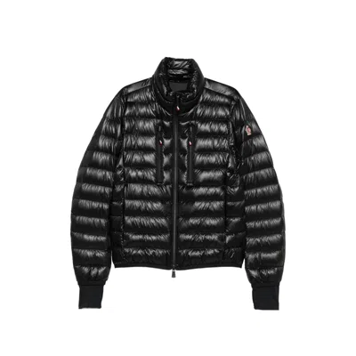 Moncler Quilted High-neck Jacket In Black