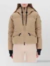 Moncler Quilted Hooded Jacket Long Sleeves In Brown