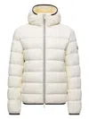Moncler Quilted Hooded Puffer Jacket In White