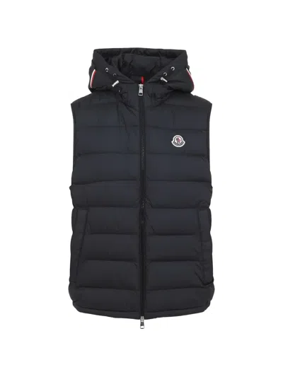 Moncler Quilted Hooded Vest In Multi
