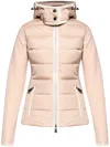 Moncler Quilted Hoodie Ski Jacket In Pink